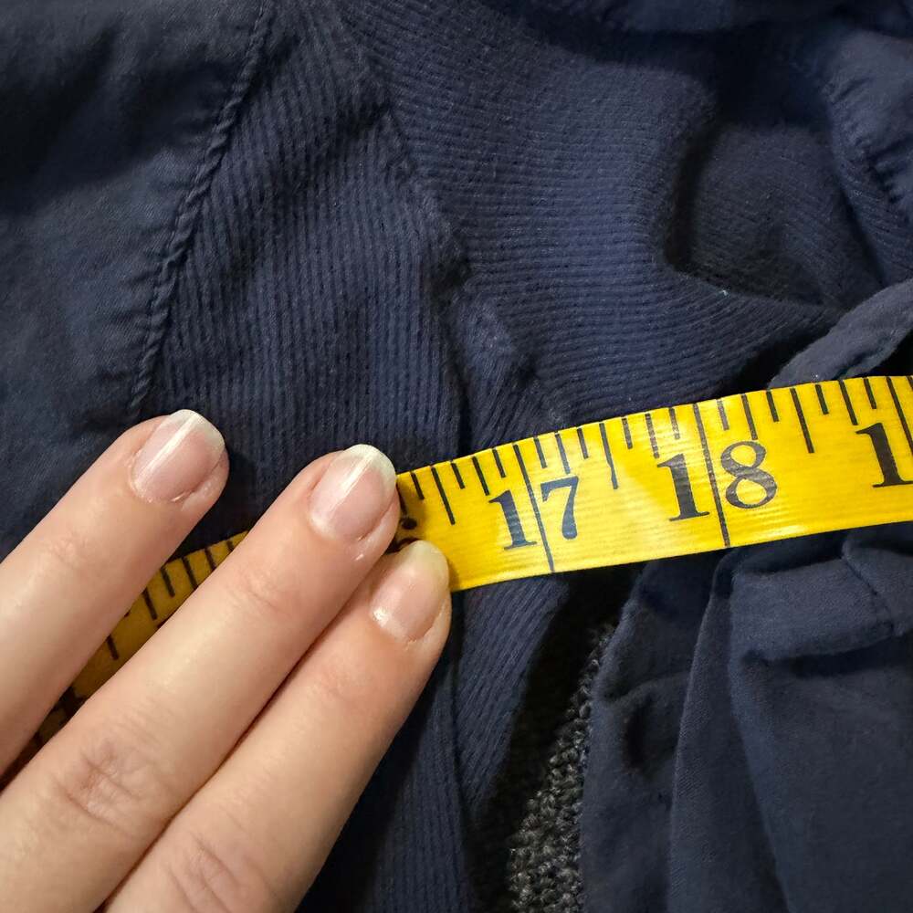 Vintage Y2k Standard James Perse Navy Cotton Knit Button Down 3/4 Sleeve S - Picture 5 of 6